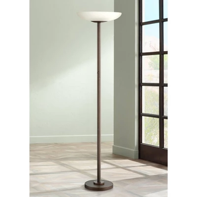 Possini Euro Design Meridian Light Blaster Modern Torchiere Floor Lamp 72" Tall Oil Rubbed Bronze LED Frosted Glass Shade For Living Room Bedroom Home 3 Possini Euro Design Meridian Light Blaster Modern Torchiere Floor Lamp 72" Tall Oil Rubbed Bronze LED Frosted Glass Shade For Living Room Bedroom Home