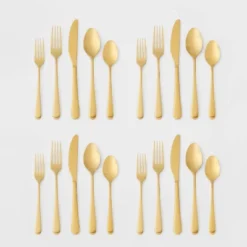 20pc Harrington Flatware Set Gold - Threshold™ 7 20pc Harrington Flatware Set Gold - Threshold™ -Selected Home Furnishings Store GUEST 83f8ea2e 2885 4bf8 9e92 e1aa54e1e88c