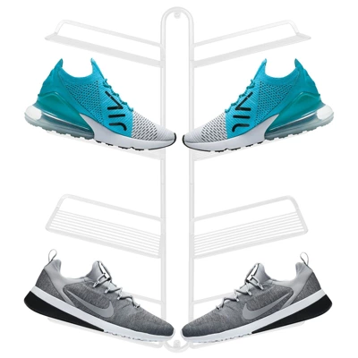 MDesign Metal Shoe Display & Storage Rack, 4 Tier, Wall Mount 12 MDesign Metal Shoe Display & Storage Rack, 4 Tier, Wall Mount - Image 10