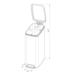 45L Slim Step Trash Can - Brightroom™ 9 45L Slim Step Trash Can - Brightroom™ -Selected Home Furnishings Store GUEST 869a5ad1 0687 49c5 986b a36d11f424d8