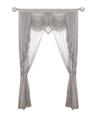 Kate Aurora Ultra Glam Beaded Sparkly Sheer Window In A Bag Curtain Set 9 Kate Aurora Ultra Glam Beaded Sparkly Sheer Window In A Bag Curtain Set - Image 7