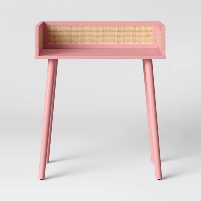 Rattan And Wood Kids' Desk Pink - Pillowfort™ 4 Rattan And Wood Kids' Desk Pink - Pillowfort™ - Image 2
