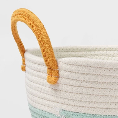 Small Color Block Kids' Coiled Rope White/Light Green - Pillowfort™ 4 Small Color Block Kids' Coiled Rope White/Light Green - Pillowfort™ - Image 2