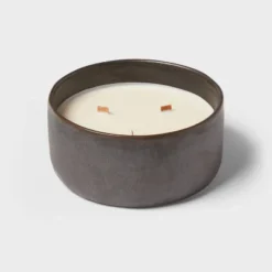 16oz Blackened Bowl Ceramic With Multi Woodwick And Dustcover Honeycrisp Apple Cider Candle Black - Threshold™ 8 16oz Blackened Bowl Ceramic With Multi Woodwick And Dustcover Honeycrisp Apple Cider Candle Black - Threshold™ -Selected Home Furnishings Store GUEST 8c5f5299 8129 4498 a24c 45129218696d