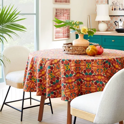 70" Cotton Calling In The Abundance Round Tablecloth With Tassels - Opalhouse™ Designed With Jungalow™ 3 70" Cotton Calling In The Abundance Round Tablecloth With Tassels - Opalhouse™ Designed With Jungalow™