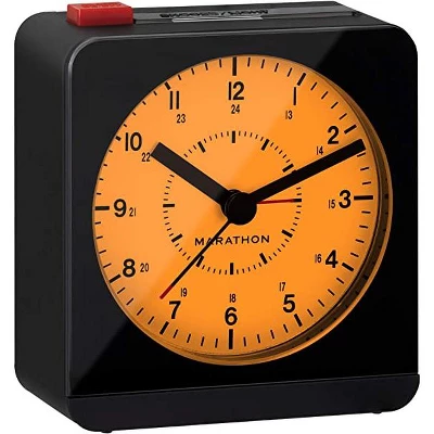 Marathon Analog Classic Sleek & Stylish Desk Alarm Clock With Auto Ambient Night Light 3 Marathon Analog Classic Sleek & Stylish Desk Alarm Clock With Auto Ambient Night Light
