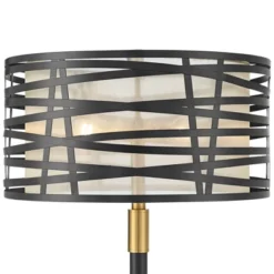 Possini Euro Design Halifax Modern Industrial Floor Lamp 64 1/2" Tall Matte Black Warm Gold Metal Double Drum Shade For Living Room Bedroom Office 10 Possini Euro Design Halifax Modern Industrial Floor Lamp 64 1/2" Tall Matte Black Warm Gold Metal Double Drum Shade For Living Room Bedroom Office -Selected Home Furnishings Store GUEST 9255cb58 bbc9 473b a4e3 bb3643de3e42