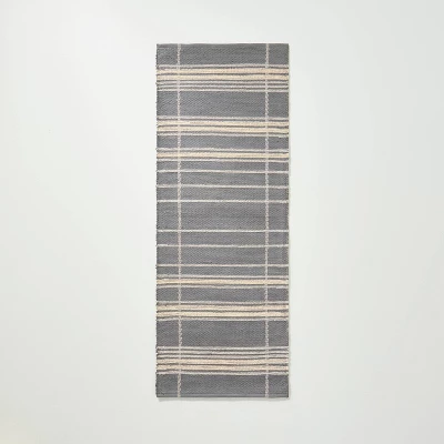 Wool Blend Variegated Stripe Area Rug Dark Gray - Hearth & Hand™ With Magnolia 6 Wool Blend Variegated Stripe Area Rug Dark Gray - Hearth & Hand™ With Magnolia - Image 4