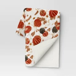 Pumpkin Printed Plush With Shearling Reverse Throw Blanket - Threshold™ 12 Pumpkin Printed Plush With Shearling Reverse Throw Blanket - Threshold™ -Selected Home Furnishings Store GUEST 93689881 488d 4b25 86de 00ec94c729b1