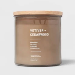 Glass Jar Vetiver And Cedarwood Candle Brown - Threshold™ 11 Glass Jar Vetiver And Cedarwood Candle Brown - Threshold™ -Selected Home Furnishings Store GUEST 94fa0143 6384 4148 9851 b3c3e6d22167