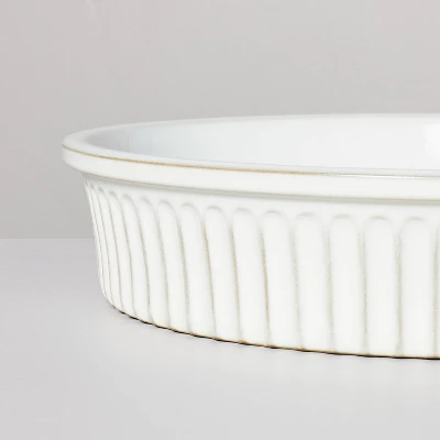 10.5" Fluted Stoneware Pie Dish Cream - Hearth & Hand™ With Magnolia 4 10.5" Fluted Stoneware Pie Dish Cream - Hearth & Hand™ With Magnolia - Image 2