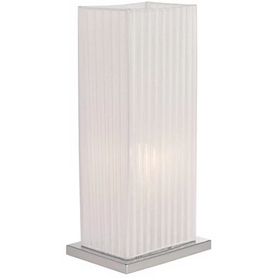 360 Lighting Cube Modern Accent Table Lamp 19 3/4" High White Ribbon Fabric Shade For Bedroom Living Room Bedside Nightstand Office Kids Family House 5 360 Lighting Cube Modern Accent Table Lamp 19 3/4" High White Ribbon Fabric Shade For Bedroom Living Room Bedside Nightstand Office Kids Family House - Image 3