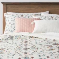 5pc Floral Border Print Comforter Bedding Set Blue/Pink/Yellow - Threshold™ 15 5pc Floral Border Print Comforter Bedding Set Blue/Pink/Yellow - Threshold™ -Selected Home Furnishings Store GUEST 9eba89cb c139 4839 955b a9c7c6d19f03
