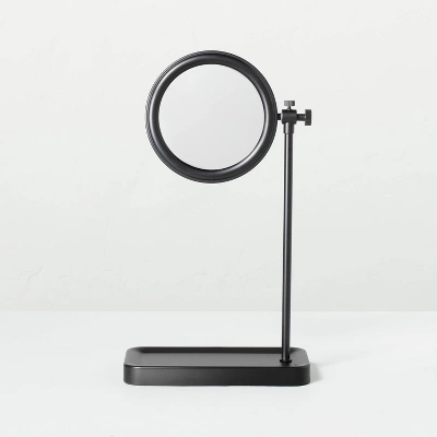 Two-Sided Vanity Mirror With Tray Base Matte Black - Hearth & Hand™ With Magnolia 5 Two-Sided Vanity Mirror With Tray Base Matte Black - Hearth & Hand™ With Magnolia - Image 3