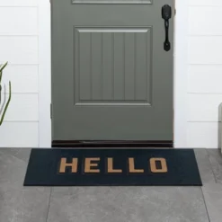 1'7.5"x3'11" 'Hello' Doormat Black/Tan - Threshold™ 9 1'7.5"x3'11" 'Hello' Doormat Black/Tan - Threshold™ -Selected Home Furnishings Store GUEST a27f9ca5 14a7 4fc2 8728 28e6d1b52f17