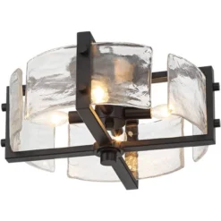 Possini Euro Design Adri Modern Ceiling Light Flush Mount Fixture Black 16 1/2" Wide Black 4-Light Textured Glass For Bedroom Kitchen Living Room Home 11 Possini Euro Design Adri Modern Ceiling Light Flush Mount Fixture Black 16 1/2" Wide Black 4-Light Textured Glass For Bedroom Kitchen Living Room Home -Selected Home Furnishings Store GUEST a29e2728 a2a8 47bd a8a0 8adc1aad4007