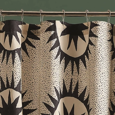 Soleil Shower Curtain Black/Ivory - Jungalow By Justina Blakeney 5 Soleil Shower Curtain Black/Ivory - Jungalow By Justina Blakeney - Image 3