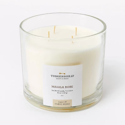 Clear Glass Masala Rose Candle White - Threshold™ Designed With Studio McGee 8 Clear Glass Masala Rose Candle White - Threshold™ Designed With Studio McGee - Image 6
