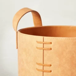 Faux Leather Storage Bin Camel Brown - Hearth & Hand™ With Magnolia 10 Faux Leather Storage Bin Camel Brown - Hearth & Hand™ With Magnolia -Selected Home Furnishings Store GUEST a690a4f2 fdff 45a8 bfee d68985dd8506