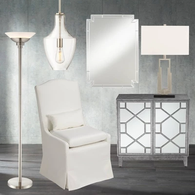 Possini Euro Design Metro Modern Torchiere Floor Lamp 71" Tall Brushed Nickel Frosted White Acrylic Shade For Living Room Reading Bedroom Office House 9 Possini Euro Design Metro Modern Torchiere Floor Lamp 71" Tall Brushed Nickel Frosted White Acrylic Shade For Living Room Reading Bedroom Office House - Image 7