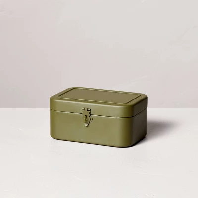 Decorative Metal Storage Box Green - Hearth & Hand™ With Magnolia 6 Decorative Metal Storage Box Green - Hearth & Hand™ With Magnolia - Image 4