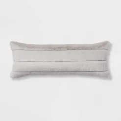 Oversized Oblong Faux Fur Channeled Decorative Throw Pillow - Threshold™ -Selected Home Furnishings Store GUEST a9d474d9 11b6 41b9 be8e 490d6258e0e7