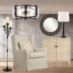 Possini Euro Design Adri Modern Ceiling Light Flush Mount Fixture Black 16 1/2" Wide Black 4-Light Textured Glass For Bedroom Kitchen Living Room Home 13 Possini Euro Design Adri Modern Ceiling Light Flush Mount Fixture Black 16 1/2" Wide Black 4-Light Textured Glass For Bedroom Kitchen Living Room Home -Selected Home Furnishings Store GUEST aa12d34d 4a27 4c8d 9dc7 7361cc026951