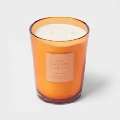 Colored Vase Glass With Dustcover Mandarin & Guava Candle Orange - Threshold™ 11 Colored Vase Glass With Dustcover Mandarin & Guava Candle Orange - Threshold™ -Selected Home Furnishings Store GUEST aa27f146 dfa7 4f00 a5e8 351ea0849844