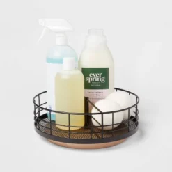 Divided Turntable Black Wire With Natural Wood - Brightroom™ 7 Divided Turntable Black Wire With Natural Wood - Brightroom™ -Selected Home Furnishings Store GUEST aa83c3b1 19ba 41dd ba5d e1b86512a437