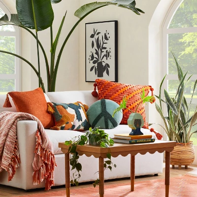 Beaded Peace Sign Round Throw Pillow - Opalhouse™ Designed With Jungalow™ 3 Beaded Peace Sign Round Throw Pillow - Opalhouse™ Designed With Jungalow™