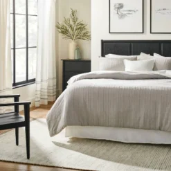 Engineered Hem Stripes Curtain Panel Cream/Gray - Hearth & Hand™ With Magnolia 9 Engineered Hem Stripes Curtain Panel Cream/Gray - Hearth & Hand™ With Magnolia -Selected Home Furnishings Store GUEST ad95d83d b0b9 44d5 9bce d75c7c8d927f