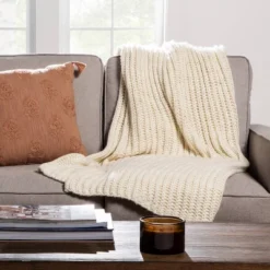 Chunky Knit Reversible Throw Blanket - Threshold™ 17 Chunky Knit Reversible Throw Blanket - Threshold™ -Selected Home Furnishings Store GUEST b04cf30c e385 47a6 b25b 6cea8b96bae5