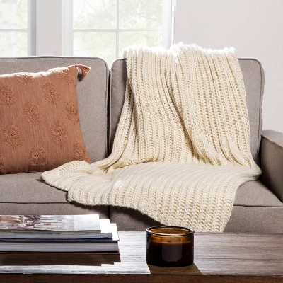 Chunky Knit Reversible Throw Blanket - Threshold™ 6 Chunky Knit Reversible Throw Blanket - Threshold™ - Image 4