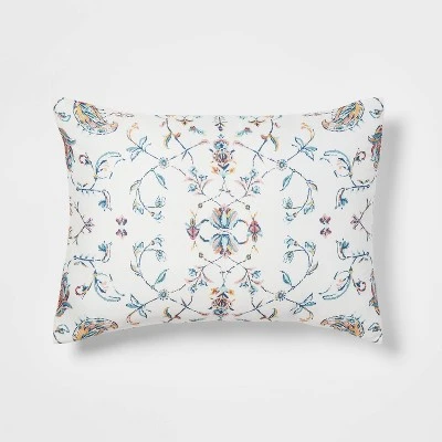 5pc Floral Border Print Comforter Bedding Set Blue/Pink/Yellow - Threshold™ 6 5pc Floral Border Print Comforter Bedding Set Blue/Pink/Yellow - Threshold™ - Image 4