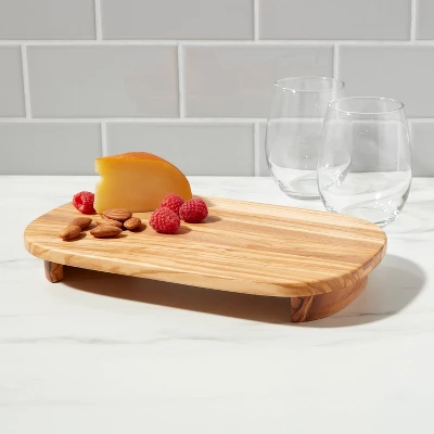 11" X 7" Olivewood Elevated Serving Board - Threshold™ 3 11" X 7" Olivewood Elevated Serving Board - Threshold™