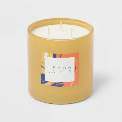 28oz Glass Lemon La Mer Candle Yellow - Opalhouse™ 4 28oz Glass Lemon La Mer Candle Yellow - Opalhouse™ - Image 2
