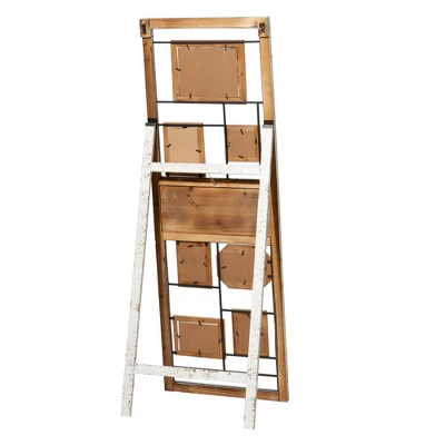 Wood 6 Slot Wall Photo Frame With Floor Stand Brown - Olivia & May 18 Wood 6 Slot Wall Photo Frame With Floor Stand Brown - Olivia & May - Image 16
