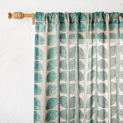 1pc Sheer Vines Burnout Window Curtain Panel Green - Opalhouse™ Designed With Jungalow™ 4 1pc Sheer Vines Burnout Window Curtain Panel Green - Opalhouse™ Designed With Jungalow™ - Image 2