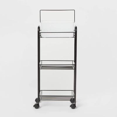 Bathroom Storage Cart Black - Room Essentials™ 4 Bathroom Storage Cart Black - Room Essentials™ - Image 2
