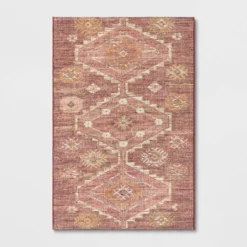 Southbury Washable Printed Diamond Persian Style Rug Rust - Threshold™ -Selected Home Furnishings Store GUEST b5d6df13 0c44 4a2b b43b 41b2a9d69bf7