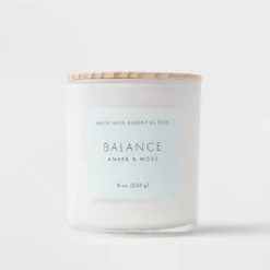 Wood Lidded Glass Wellness Balance Candle - Threshold™ 9 Wood Lidded Glass Wellness Balance Candle - Threshold™ -Selected Home Furnishings Store GUEST ba33a712 444b 4057 862e bbdc94a2d212