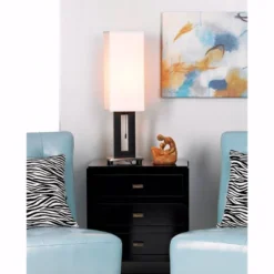 360 Lighting Floating Rectangle Modern Table Lamp 30" Tall Black Metal Open Frame White Fabric Box Shade For Bedroom Living Room Bedside Nightstand 13 360 Lighting Floating Rectangle Modern Table Lamp 30" Tall Black Metal Open Frame White Fabric Box Shade For Bedroom Living Room Bedside Nightstand -Selected Home Furnishings Store GUEST bc833856 be0b 40a8 a477 cb279adafaa8