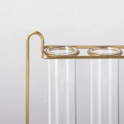 5pc Steel & Glass Plant Propagation Vase Set Gold/Clear - Hearth & Hand™ With Magnolia 5 5pc Steel & Glass Plant Propagation Vase Set Gold/Clear - Hearth & Hand™ With Magnolia -Selected Home Furnishings Store GUEST bd584058 2904 42ec 9b41 ff94429f423b