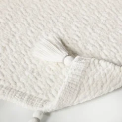 24" X 60" Solid Tassels Bath Rug Sour Cream - Hearth & Hand™ With Magnolia 7 24" X 60" Solid Tassels Bath Rug Sour Cream - Hearth & Hand™ With Magnolia -Selected Home Furnishings Store GUEST bed1817b ad8b 4f2a bba6 1c12db901fb2