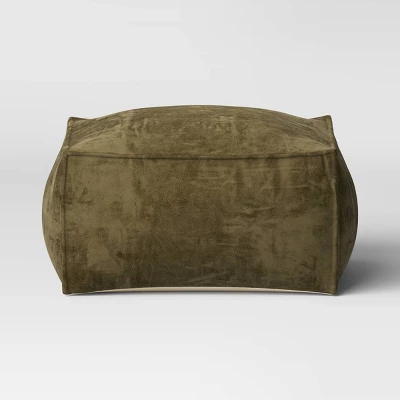 Costa Velvet Cocktail Pouf Olive Green - Threshold™ 4 Costa Velvet Cocktail Pouf Olive Green - Threshold™ - Image 2