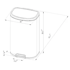 45L D Shape Step Trash Can - Brightroom™ 8 45L D Shape Step Trash Can - Brightroom™ -Selected Home Furnishings Store GUEST c2061739 02e1 4b84 8bb6 9115a2781dbe