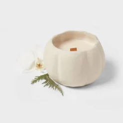 12oz Brushed Abstract Pumpkin Ceramic With Woodwick And Dustcover Spice Vanilla Fig Candle - Threshold™ 7 12oz Brushed Abstract Pumpkin Ceramic With Woodwick And Dustcover Spice Vanilla Fig Candle - Threshold™ -Selected Home Furnishings Store GUEST c2eeb5f6 bcfb 41a5 b2d4 f4cd782af610