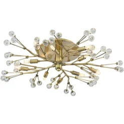 Possini Euro Design Ceiling Light Semi Flush Mount Fixture LED Brass 27 1/2" Wide 10-Light Crystal Berry For Living Room 14 Possini Euro Design Ceiling Light Semi Flush Mount Fixture LED Brass 27 1/2" Wide 10-Light Crystal Berry For Living Room -Selected Home Furnishings Store GUEST c41857f5 626a 4dda a835 2734a4fd62aa