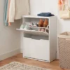 Laminate Pivot Open Shoe Cabinet White - Brightroom™ 1 Laminate Pivot Open Shoe Cabinet White - Brightroom™ -Selected Home Furnishings Store GUEST c4d70cfb 7fdb 4166 a55c b11dc54ee24e