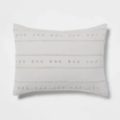 4pc Clipped Stripe Poms Comforter Bedding Set - Threshold™ 11 4pc Clipped Stripe Poms Comforter Bedding Set - Threshold™ -Selected Home Furnishings Store GUEST c513e7a2 e419 413e 9246 e63bf81df859